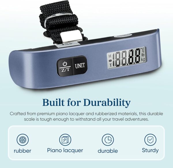 81rYPC91s7L._AC_SL1500_.jpg Etekcity Luggage Scale for Travel Essentials, Digital Suitcase Weight Scale with Hook, Travel Accessories for Portable Hanging Baggage, 110 Pounds, Battery Included