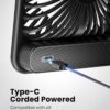 81u0fktTWiL._AC_SL1500_.jpg Koonie USB Desk Fan, Strong Wind Ultra Quiet Small Personal Fan with 180° Tilt Folding and 3 Speeds Adjustable, USB-C Corded Powered Mini USB Fan for Office Desktop Bedroom, NO BATTERY