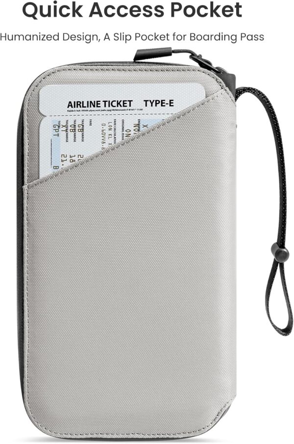 81vFJksl3nL._AC_SL1500_.jpg tomtoc Passport Holder Family with RFID Blocking, Passport Wallet Women Men, with Airtag & Sim Card Holder and Eject Pin, Travel Document Organizer with Wrist Strap, Up to 4 Passports, Water-resistant