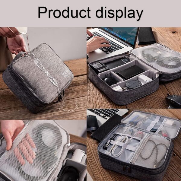 81vfrE4aQKS._AC_SL1200_.jpg Electronics Organizer, Jelly Comb Electronic Accessories Cable Organizer Bag Waterproof Travel Cable Storage Bag for Charging Cable, Power Bank, iPad