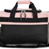 DALIX 21" Blank Sports Duffle Bag Gym Bag Travel Duffel with Adjustable Strap in Pink