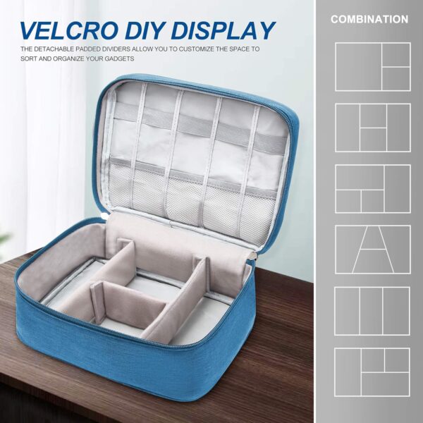 81x2mMSIeYL._AC_SL1500_.jpg Electronics Organizer Travel Universal Cable Organizer Bag Waterproof Electronics Accessories Storage Cases for Cable, Charger, Phone, USB, SD Card, Hard Drives, Power Bank, Cords
