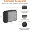 Amazon Basics Large Packing Cubes for Travel, Packing Organizers, 4-Piece-Set With Double Zipper Pulls and Mesh Top Panel, 100% Durable Polyester, Black, 17.5"L x 12.8"W x 3.3"H