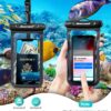 Hiearcool Waterproof Phone Pouch, Waterproof Phone Case for iPhone 16 15 14 13 Pro Max, IPX8 Cellphone Dry Bag Beach Cruise Ship Essentials 2Pack-8.3"