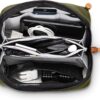 81yq78PYBpL._AC_SL1500_.jpg Tech Bag Organizer - Small Electronics Organizer Pouch for Travel - Premium Travel Case with Leather Accents - Mesh Pocket for Cables, Cords and Chargers (Green)