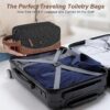 81zxUOFxFdL._AC_SL1500_.jpg Travel Toiletry Bag for Men, Hanging Toiletry Organizer, Water Resistant Shaving Kit with Large Capacity for Travel Accessories (Black)