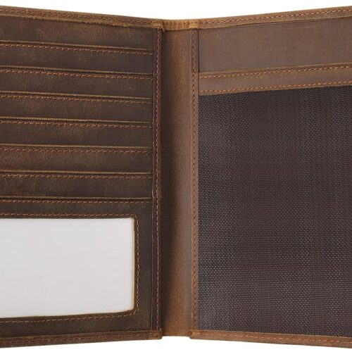 81zzqUTkSL._AC_SL1500_.jpg Jack&Chris Leather Passport Holder RFID Blocking Passport Travel Wallet Cover Case for Men Women Brown JC17