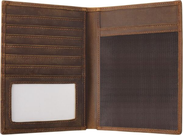 81zzqUTkSL._AC_SL1500_.jpg Jack&Chris Leather Passport Holder RFID Blocking Passport Travel Wallet Cover Case for Men Women Brown JC17
