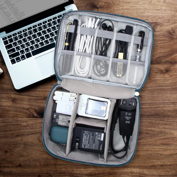 919heaK2GfL._AC_SL1500_.jpg Electronics Organizer Travel Universal Cable Organizer Bag Waterproof Electronics Accessories Storage Cases for Cable, Charger, Phone, USB, SD Card, Hard Drives, Power Bank, Cords