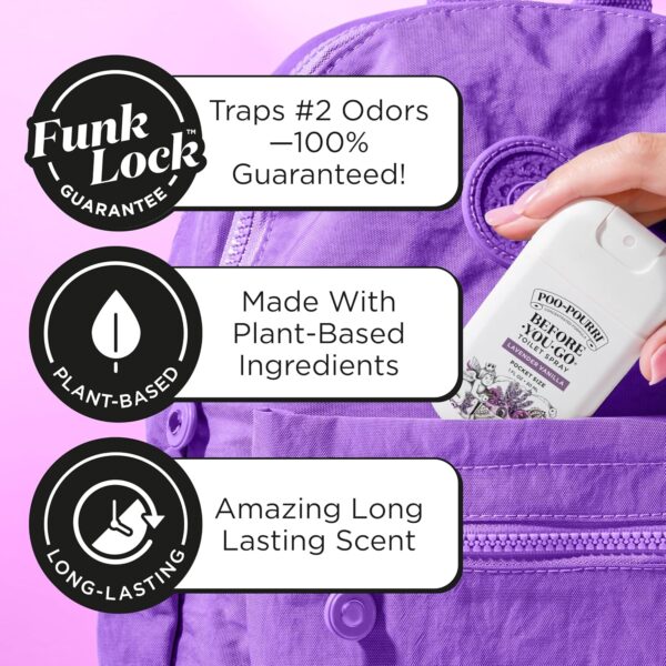 Poo-Pourri Before-You-Go Toilet Spray, Lavender Vanilla, 1 Fl Oz Pocket Travel Size - Lavender, Vanilla and Citrus