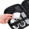 91U9jDa-xL._AC_SL1500_.jpg PAVILIA Soft Electronic Organizer Travel Case, Travel Cord Organizer Bag, Small Cable Tech Storage Pouch, Travel Accessories Essentials Must Haves for Mobile Phone, USB, Cord, Charger, Black