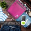 91lemcTx6XL._AC_SL1500_.jpg Bago Foldable Duffel Bags for Traveling Women & Men - 60L Medium Packable Duffle Bag for Travel with Shoe Compartment - Water Repellant, Heavy Duty, Lightweight Folding & Collapsible (Pink)