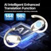 91nEkOm6i1L._AC_SL1500_.jpg Real Time Translation Earbuds, AI Language Translator Earphone 3-in-1 Accents & Long Battery Life Translation Earbuds OWS 144 Languages & 8 Offline for Travel Business,(Milkywhite)