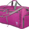 91nXUtrTYEL._AC_SL1500_.jpg Bago Foldable Duffel Bags for Traveling Women & Men - 60L Medium Packable Duffle Bag for Travel with Shoe Compartment - Water Repellant, Heavy Duty, Lightweight Folding & Collapsible (Pink)